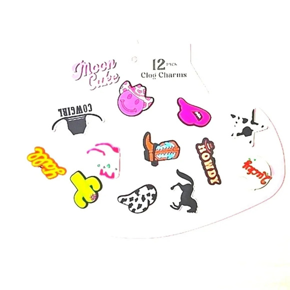 Moon Cake 12pc Western Croc Charm Set - Picture 1 of 3